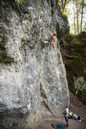 climbing in Zamonien, Ailsbachtal, Frankenjura